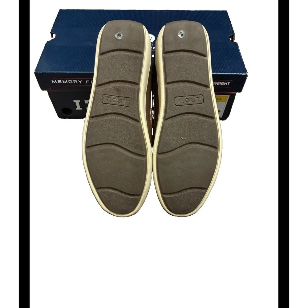 IZOD Seapoint Mens Tan Memory Foam Slip On Loafers Shoes Size 8 1861593